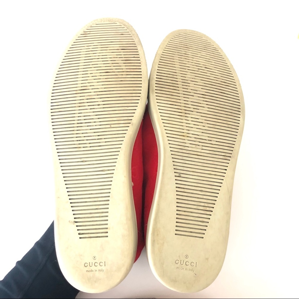 Gucci High Top Red Nylon Guccisima Sneakers 9.5 - Picture 7 of 7